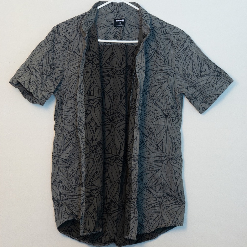 Green Hurley Button Down